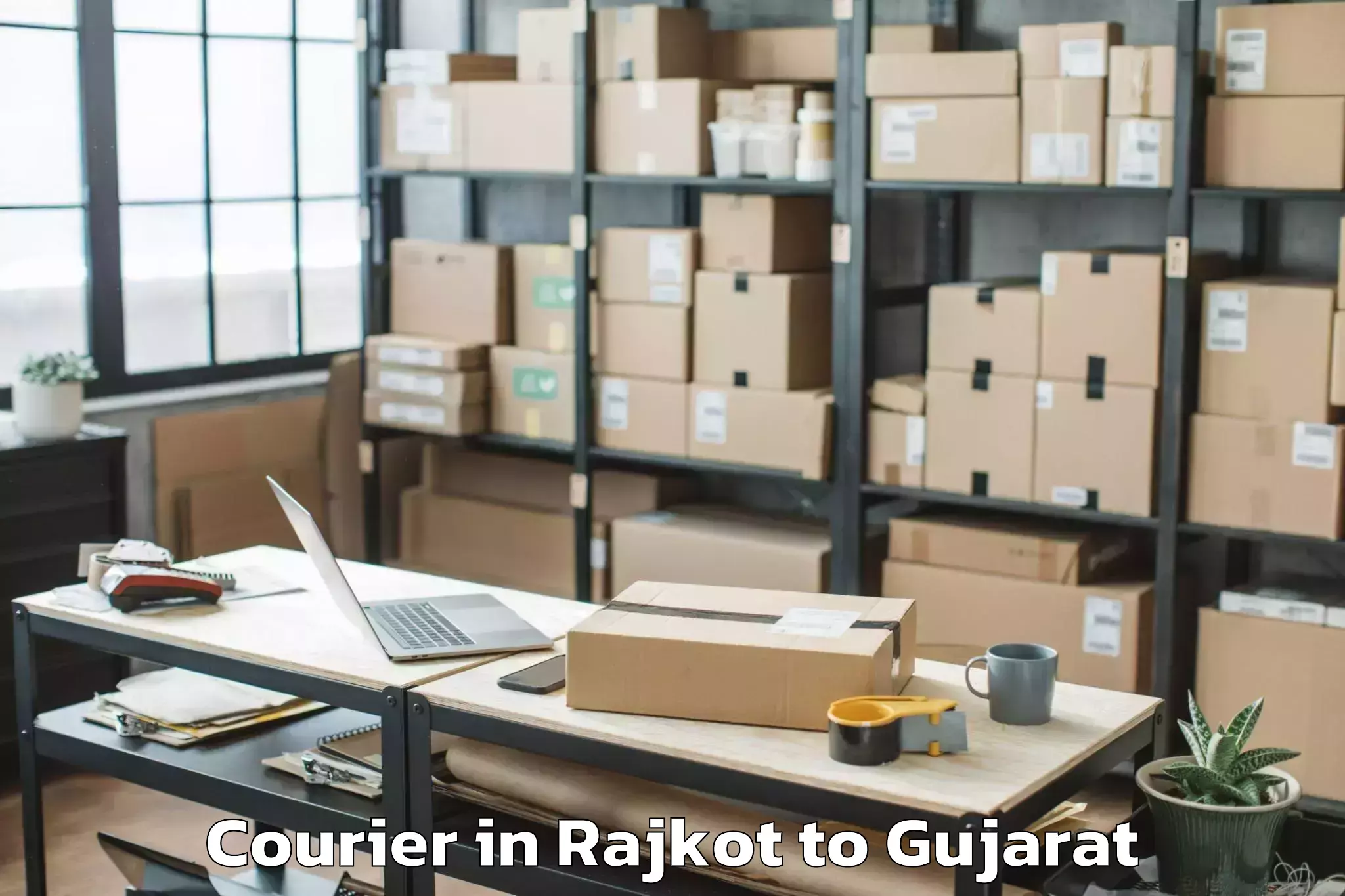 Discover Rajkot to Delvada Courier